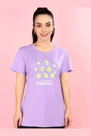 dollar Women Floral Printed Cowl Neck T-shirt