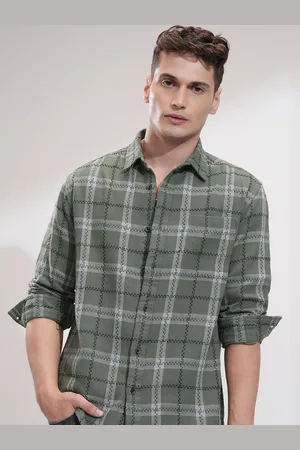 Highlander Men Opaque Checked Casual Shirt