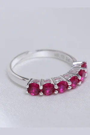 HIFLYER JEWELS Women CZ Stone-Studded Adjustable Finger Ring
