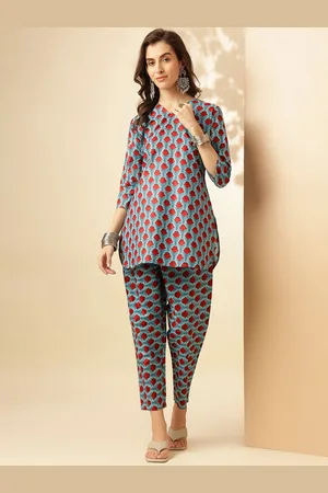 Roadster The Lifestyle Co Printed Pure Cotton Tunic & Trouser Co-ord