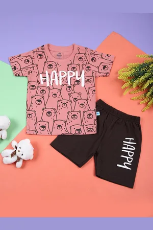 V-Mart Infant Boys Printed T-shirt With Shorts