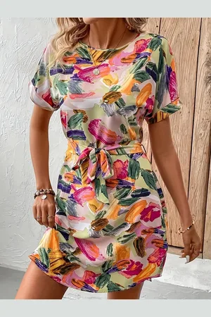 all about you Floral Print A-Line Dress