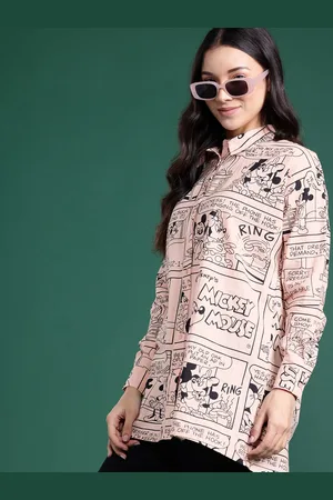 DressBerry Cotton Printed Longline Shirt