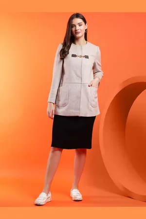 KOTTY Women Solid Overcoat with Buckle Detail