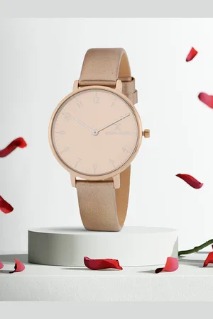 Daniel Klein Women Rose Gold-Toned Dial & Rose Gold Toned Leather Straps Analogue Watch