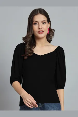 Dream Beauty Fashion Women Solid Sweetheart Neck Top