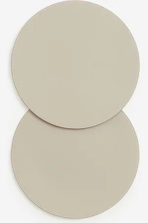 H&M Beige 2-Pack Round Place Mats