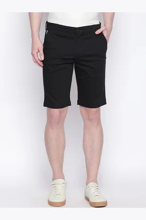 Giordano Men Black Solid Slim Fit Regular Shorts