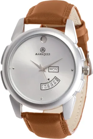 MARKQUES Men Patterned Dial & Leather Strap Analogue Multi Function Watch STV-770904