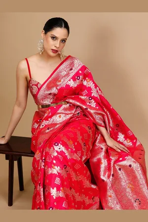 House of Pataudi Ethnic Motifs Woven Design Banarasi Saree