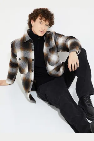 Max Collection URB_N Men Herringbone Oversized Overshirt