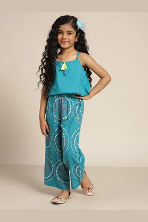Sangria Girls Pure Cotton Top with Palazzos