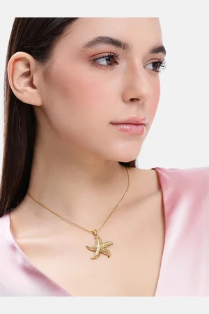 DressBerry Gold Toned Minimal Starfish Chain With Pendant