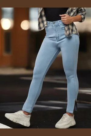 DOLCE CRUDO Iguazu Falls Women Skinny Fit High-Rise Light Fade Stretchable Jeans
