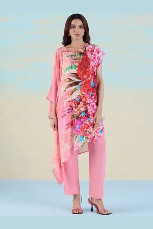 Liva Floral Printed Top With Trousers Co-Ords