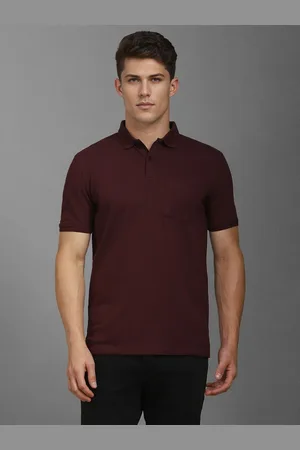 Louis Philippe Men Slim Fit Solid Cotton T-shirt