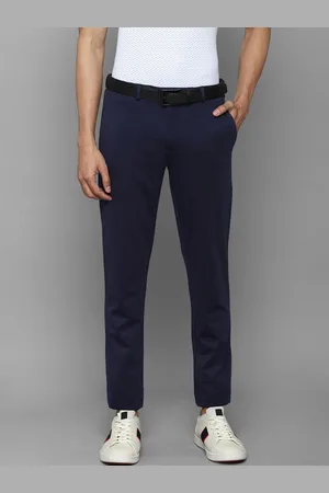 Louis Philippe Men Navy Blue Slim Fit Trousers