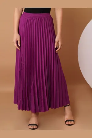 Chemistry Pleated Flared Maxi Skirt