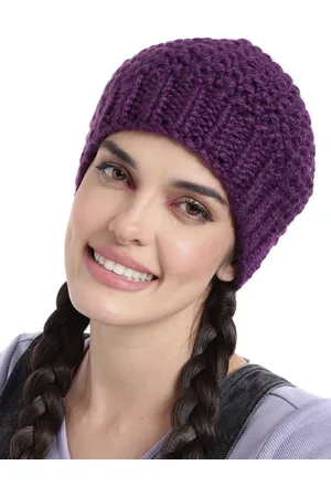 Magic Needles Men Self Design Acrylic Beanie