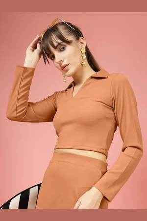 DressBerry Shirt Style Crop Top