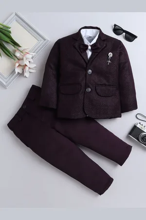 BAESD Boys Self-Designed Single-Breasted Three Piece Suit