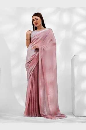 Kalista Embellished Beads and Stones Organza Saree