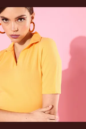 HERE&NOW Women Yellow Sheath Midi Dress