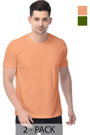 Color Capital Unisex Pack Of 2 Solid Round Neck Cotton T-shirts