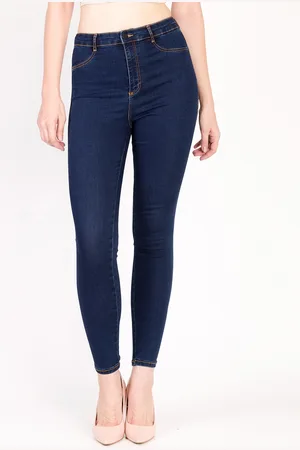 KOTTY Women Blue Skinny Fit High-Rise Clean Look Stretchable Jeans