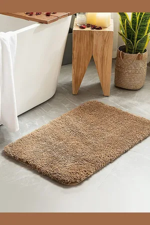 Nautica Brown Solid 2800GSM Anti-Slip Bath Rugs