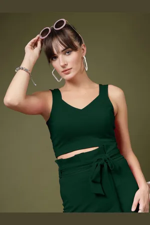 DressBerry Sweetheart Neck Crop Top