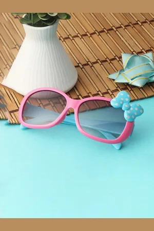 PASSION PETALS Girls Brown Lens & Pink Oval Sunglasses with Polarised and UV Protected Lens