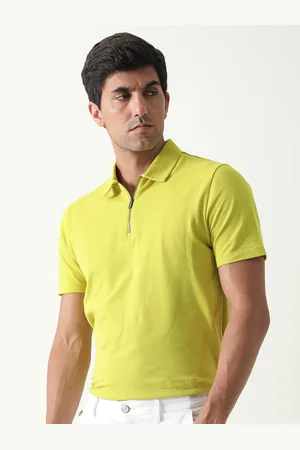 RARE RABBIT Men Rings-4 Slim Fit Solid Polo Collar T-Shirt