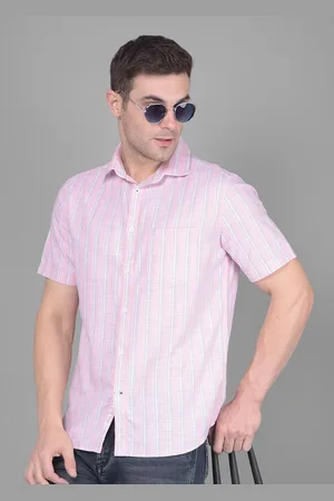 Crimsoune Club Classic Slim Fit Vertical Striped Pure Cotton Casual Shirt