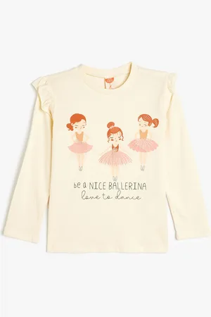 Koton Girls Printed Applique T-shirt