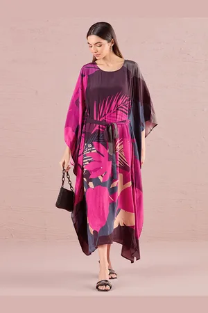 Liva Floral Print Kimono Sleeve Liva Kaftan Top
