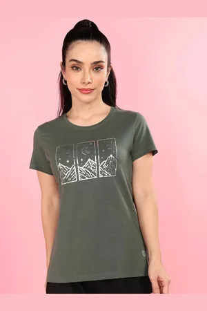 dollar Women Printed Cowl Neck T-shirt