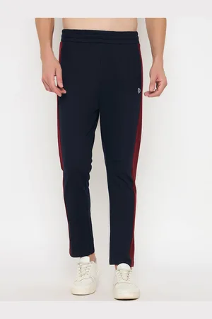 John Players Men Colourblocked Mid Rise Track Pants