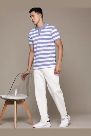 Roadster The Lifestyle Co. Striped Polo Collar T-shirt