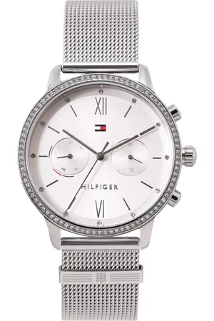 Tommy Hilfiger Women Embellished & Stainless Steel Textured Analogue Watch TH1782301W