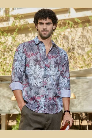 Campus Men Comfort Opaque Printed Casual Shirt
