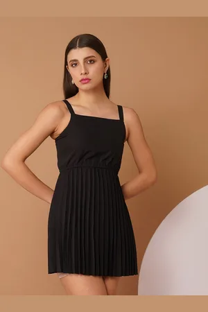 Chemistry Women Solid Crepe A-Line Mini Dress