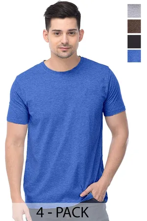 Color Capital Unisex Pack Of 4 Round Neck Short Sleeves Cotton T-shirts