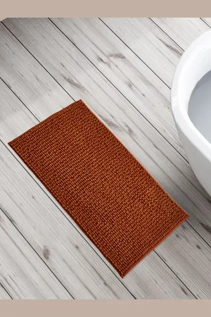 Home Centre Brown Textured 150 GSM Anti-Slip Bath Rug