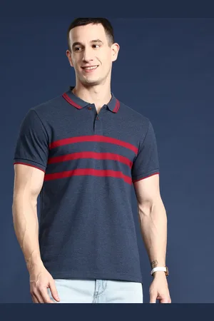 Mast & Harbour Men Striped Polo Collar T-shirt
