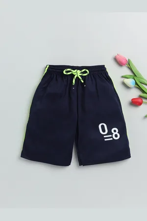 Toonyport Boys Mid-Rise Typography Printed Casual Shorts
