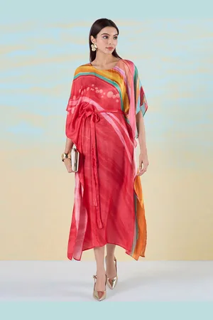 Liva Print Kimono Sleeve Liva Kaftan Top