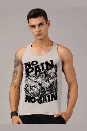 Rodzen Men Printed Raw Edge T-shirt