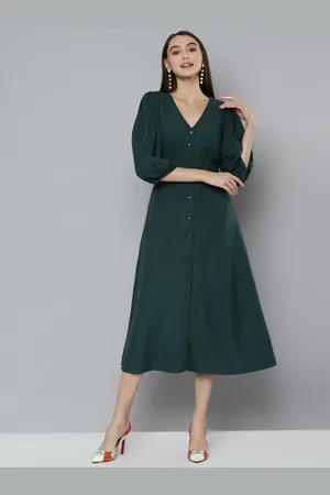 Scouph Green A-Line Dress