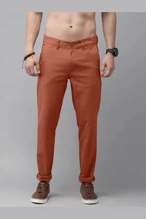 Roadster Men Brown Tapered Fit Trousers